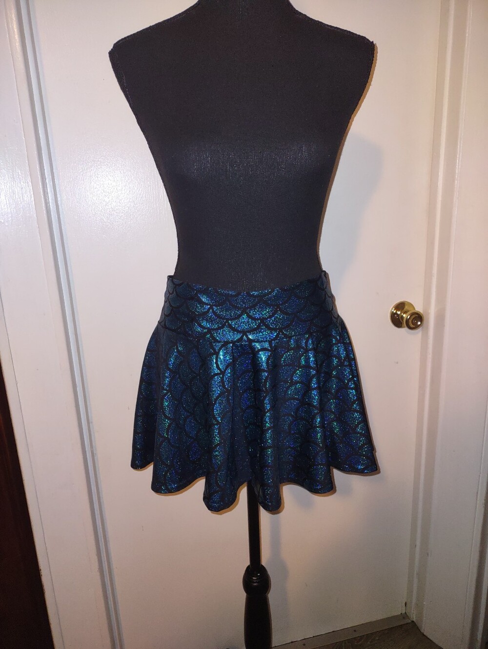Mermaid Scale Rave Mini Skirt - Picture 10 of 12